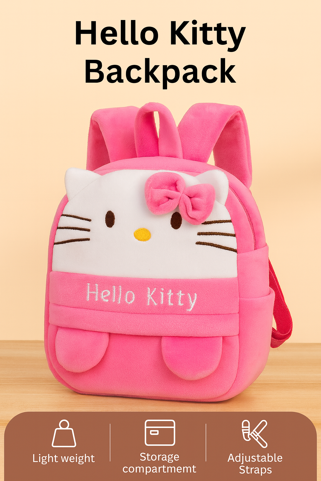 Hello Kitty Plush Backpack